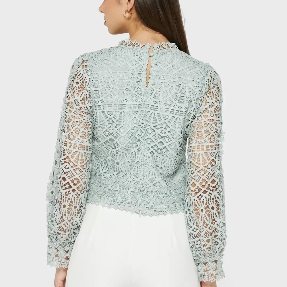 Lace Women Top in Light Blue